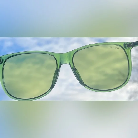 Authentic Gucci  Sunglasses - Green | Oversized Frame | New - Picture 5 of 9